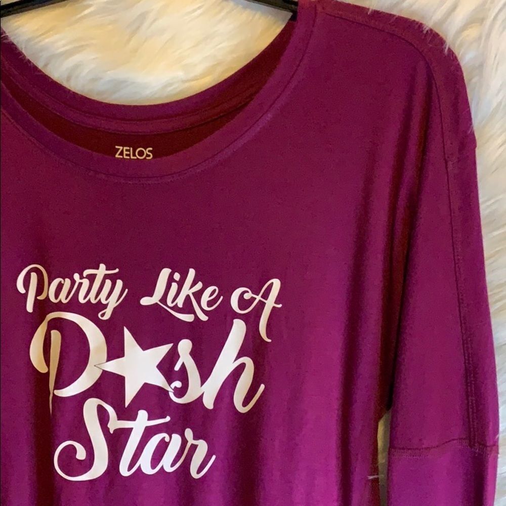 POSH Party Top Long sleeve scoop neck NWT